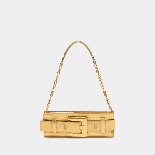 Anthem Clutch - Balmain - Leather - Gold