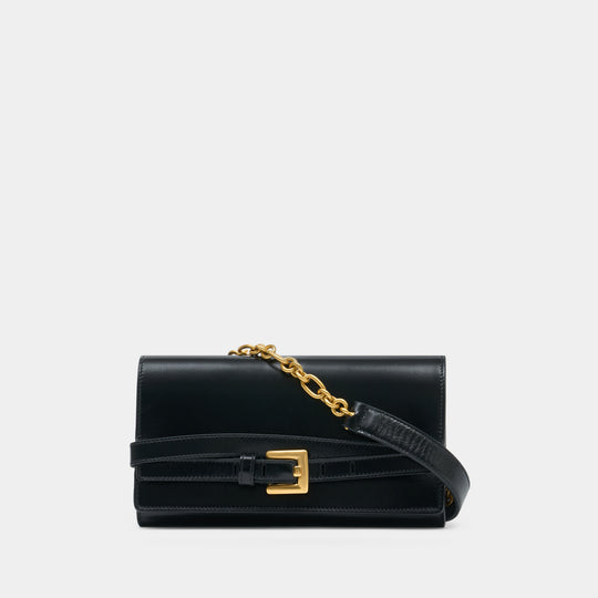 Shuffle Wallet On Chain - Balmain - Leather - Black