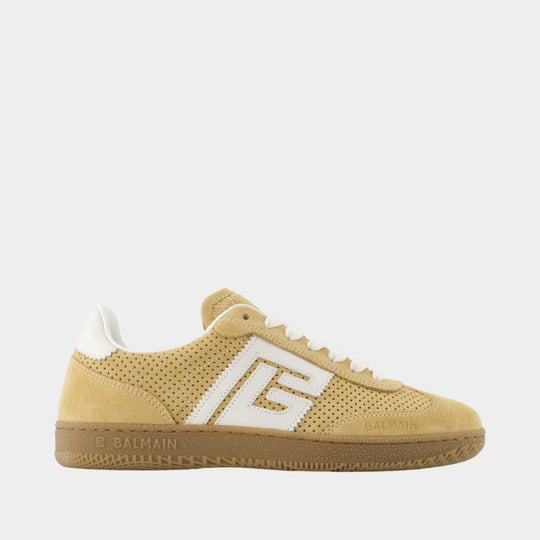 Swan Sneakers - Balmain - Leather - Beige