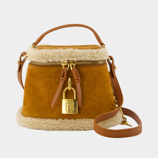 Pulse Vanity Handbag - Balmain - Leather - Khaki