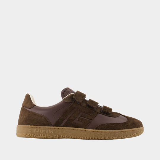 Swan Scratch Sneakers - Balmain - Leather - Brown