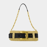 Anthem Shoulder Bag - Balmain - Raffia - Beige