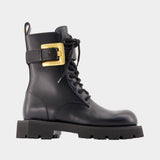 Ranger Anthem Ankle Boots - Balmain - Leather - Black