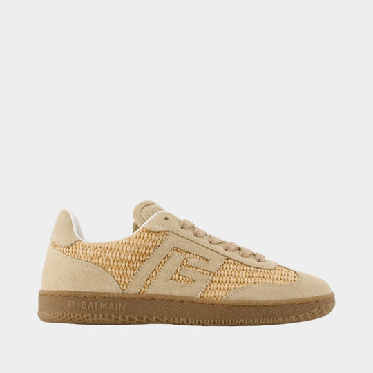 Swan Sneakers - Balmain - Leather - Beige