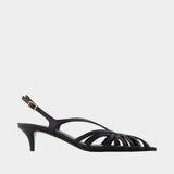 Kitten Sandal Cage - Balmain - Leather - Black