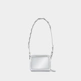 Mirror Bag in Silver Leather