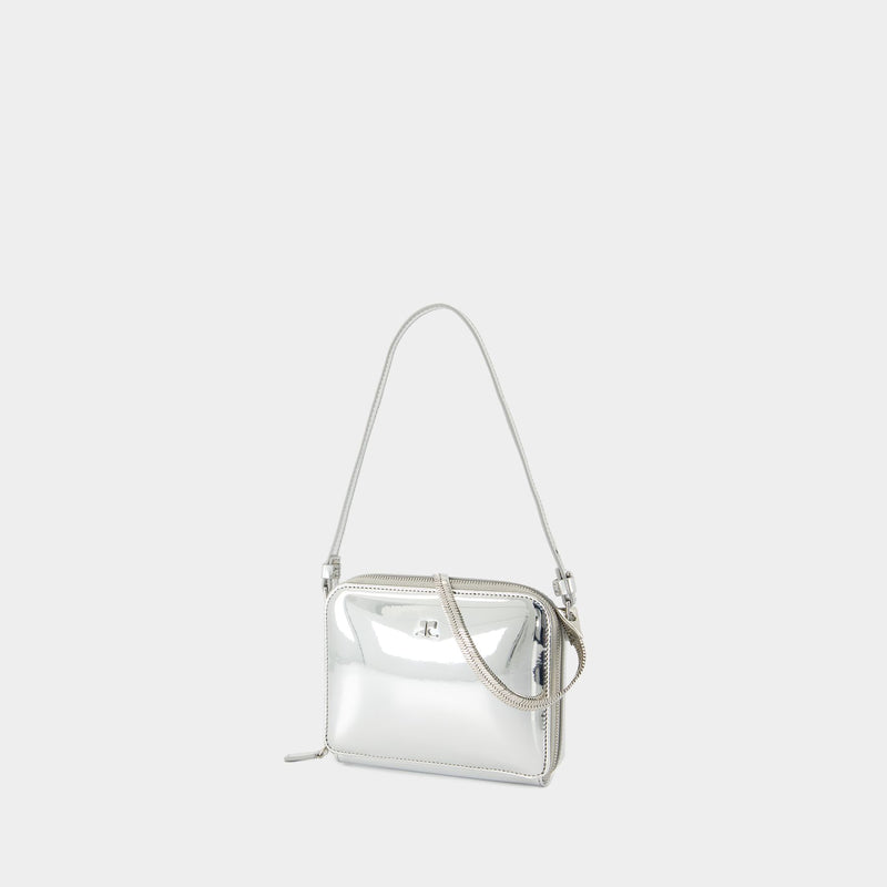【関税込み】Cloud Chained Mirror Purse - Courreges - Leather Cloud Chained Mirror Purse - Courreges - Leather - Silver