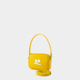 Slim Camera Bag - Courreges - Leather - Yellow