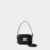 Slim Camera Bag - Courreges - Leather - Black
