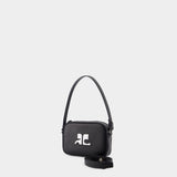 Slim Camera Bag - Courreges - Leather - Black