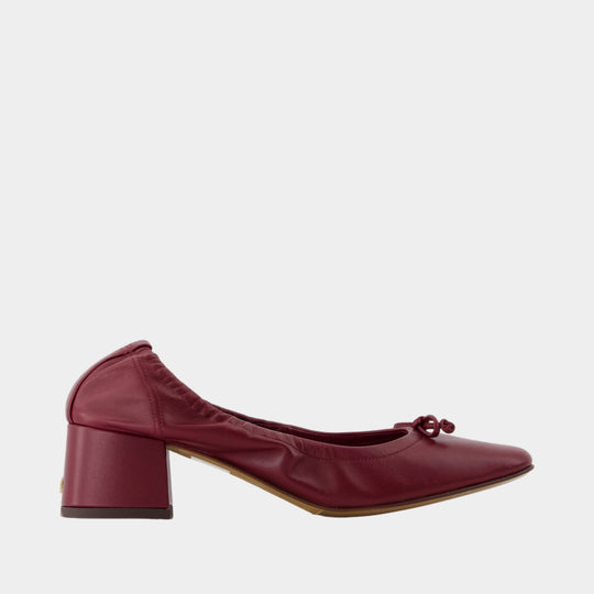 Nicoise Pumps - Rouje - Leather - Burgundy