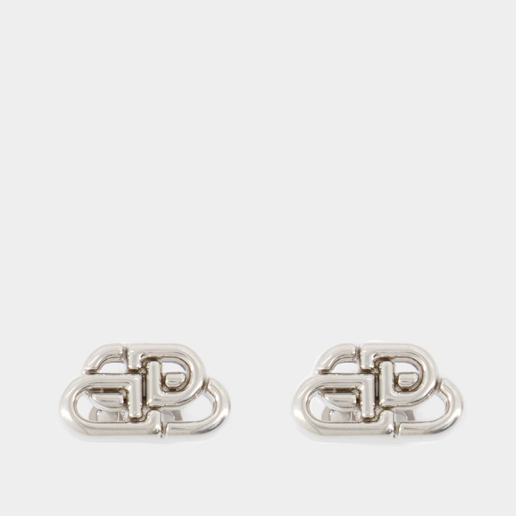 Bb Stud Xs Earrings - Balenciaga - Synthetic - Silver
