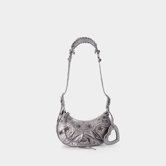 Cagole Shoulder Xs Bag - Balenciaga -  Silver - Leather