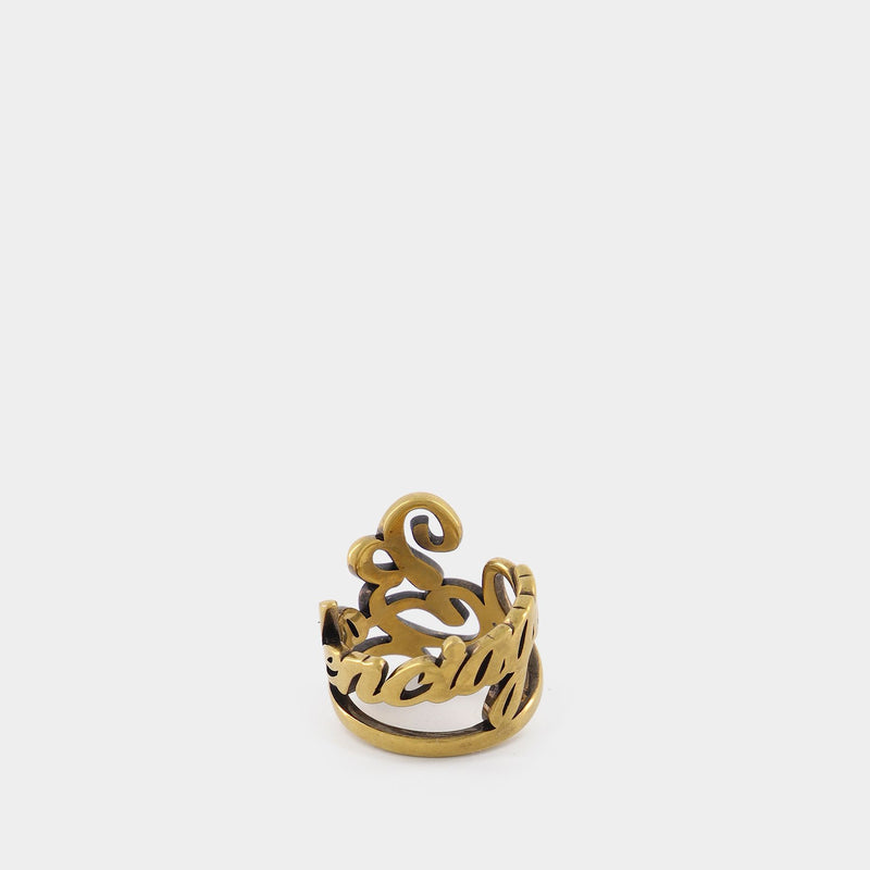 Typo Ring in Gold-tone brass