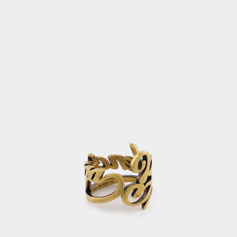 Typo Ring in Gold-tone brass