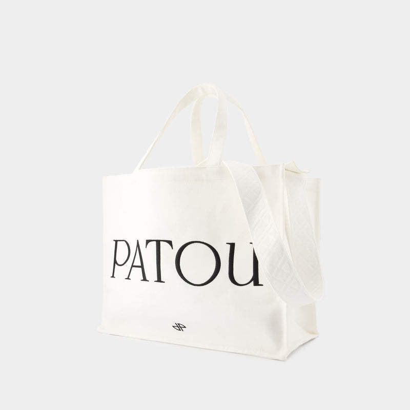 Large Shopper Bag - PATOU - Cotton - White