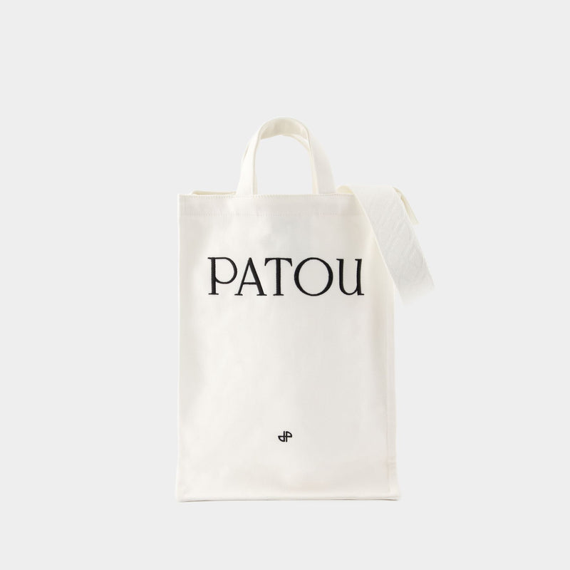 Vertical Shopper Bag - PATOU - Cotton - White