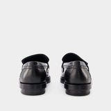 Seal Loafers - Alexander McQueen - Leather - Black/Argenté