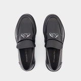 Seal Loafers - Alexander McQueen - Leather - Black/Argenté