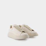 Oversized Sneakers - Alexander McQueen - Leather - Beige