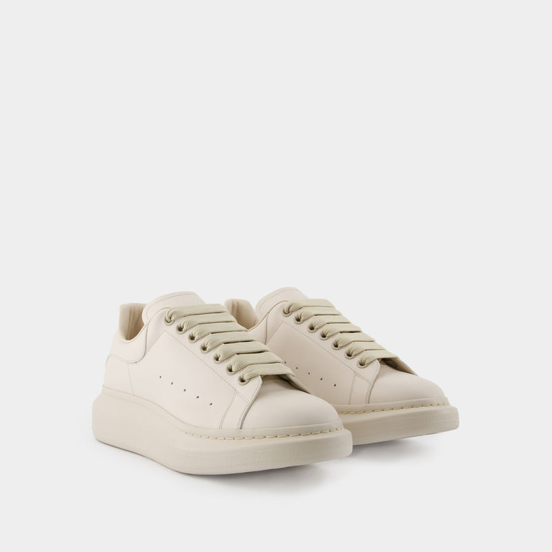 Oversized Sneakers - Alexander McQueen - Leather - Beige