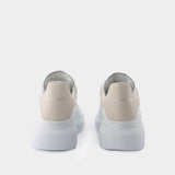 Oversized Sneakers - Alexander McQueen - Leather - White/Beige