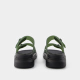 Rubber Sandals - Alexander McQueen - Calfskin - Khaki