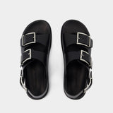 Seal Sandals - Alexander McQueen - Calfskin - Black