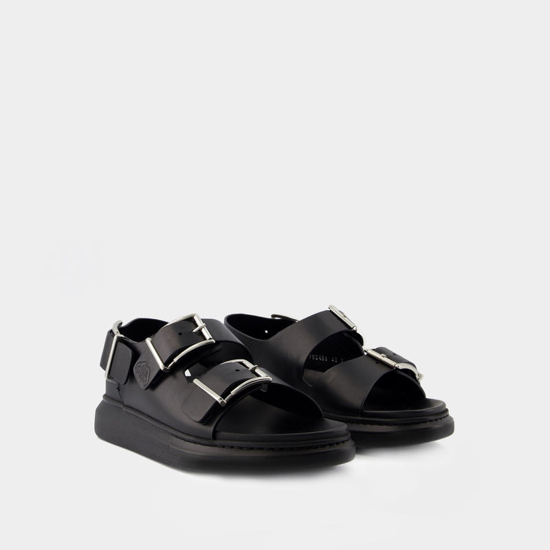 Seal Sandals - Alexander McQueen - Calfskin - Black