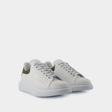 Oversized Sneakers - Alexander McQueen - Leather - White/Khaki