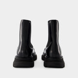 Treadslick Ankle Boots - Alexander McQueen - Calfskin - Black