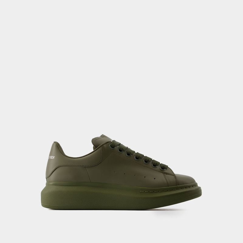 Oversized Sneakers - Alexander McQueen - Leather - Khaki