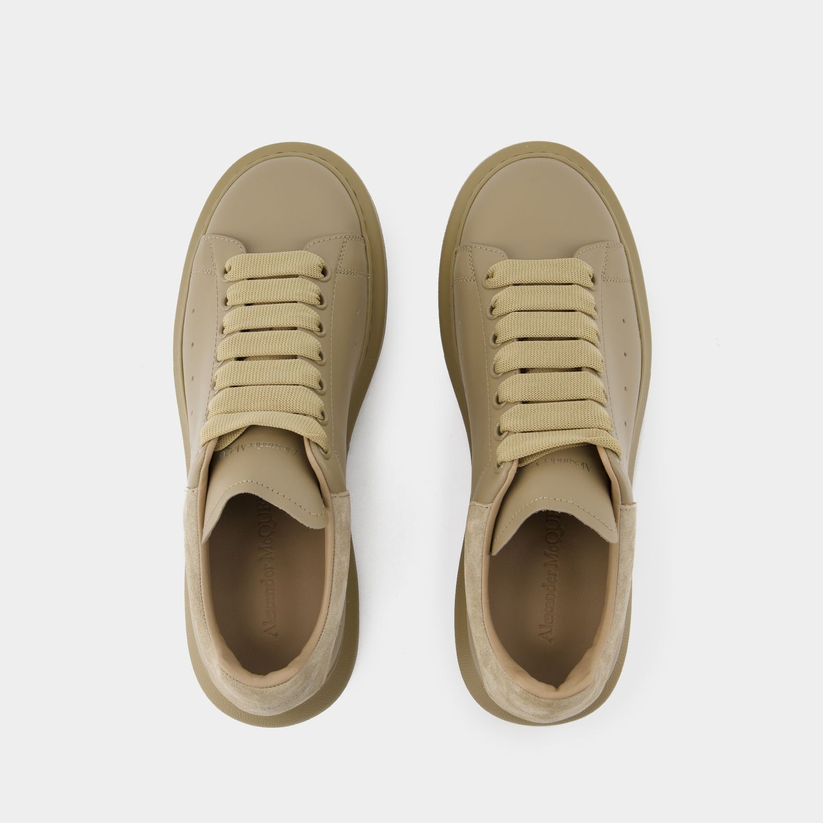 スニーカー Oversized Sneakers - Alexander McQueen - Leather - Khaki Oversized Sneakers - Alexander McQueen - Leather - Khaki