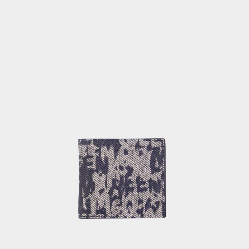 Billfold 8cc Card Holder - Alexander McQueen - Leather - Blue