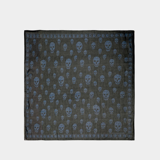 Skull Scarf - Alexander McQueen - Viscose - Black