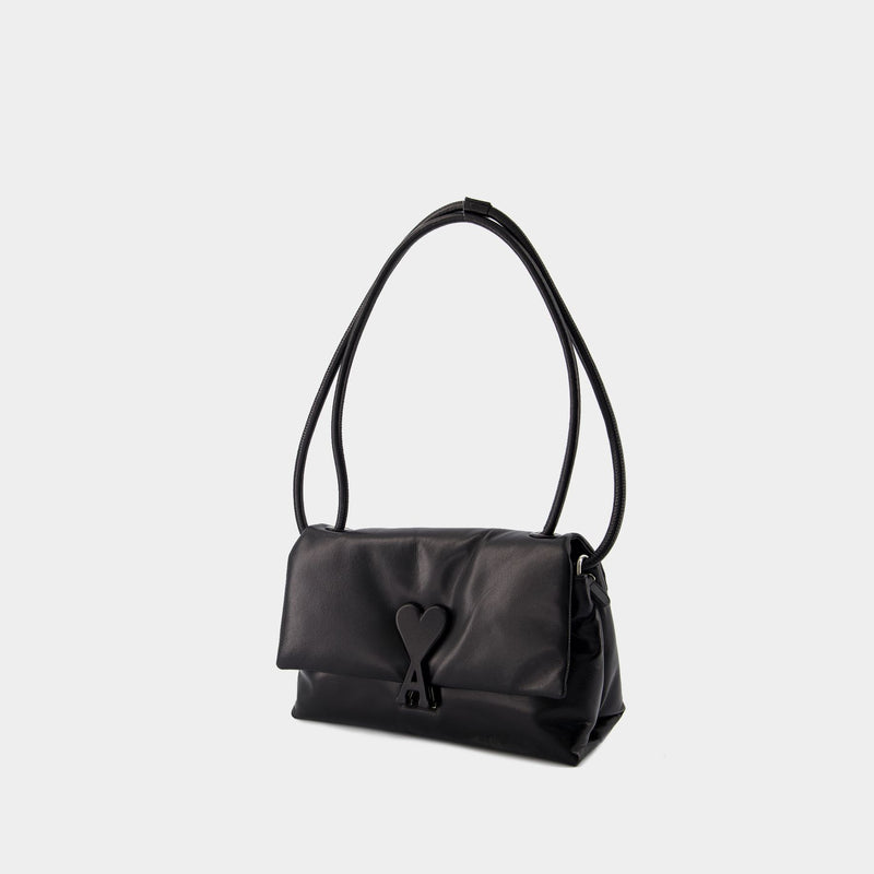 Voulez Vous Shoulder Bag - AMI Paris - Leather - Black