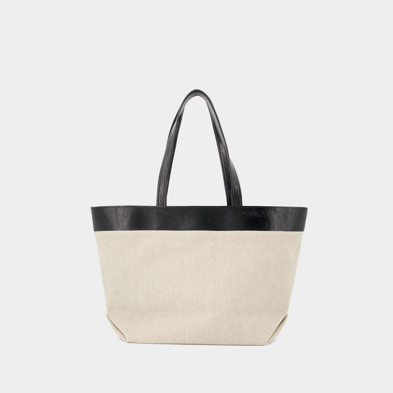 East West Shopper Bag - AMI Paris - Linen - Beige