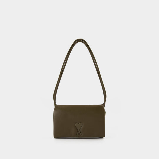 Voulez Vous Shoulder Bag - AMI Paris - Leather - Khaki