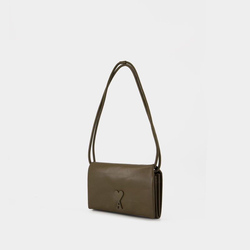 Voulez Vous Shoulder Bag - AMI Paris - Leather - Khaki