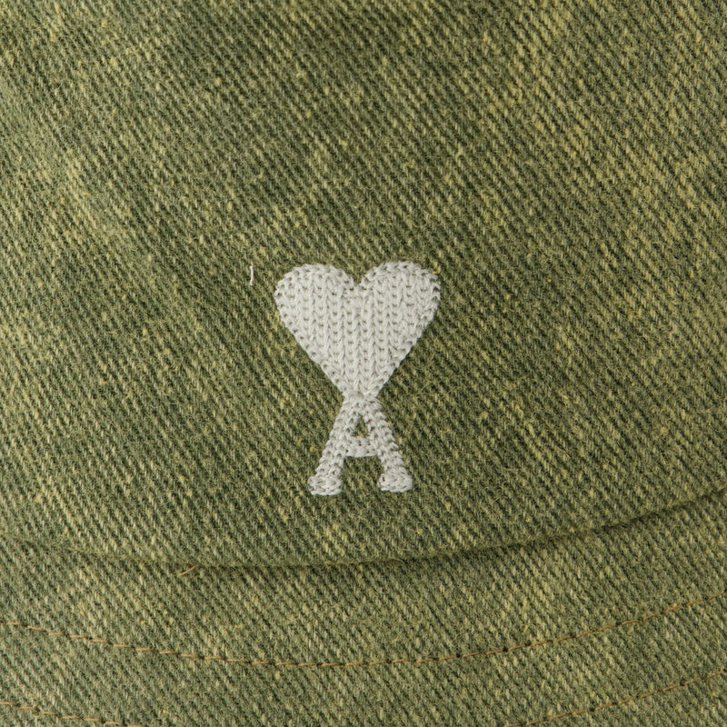 Adc Embroidery Bucket Hat - AMI Paris - Cotton - Khaki