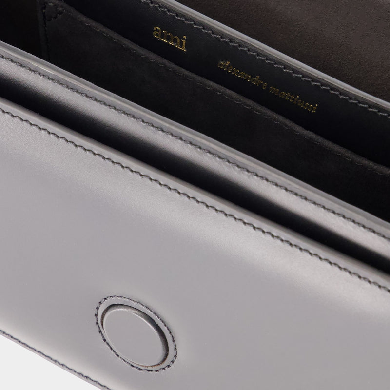 Shoulder Bag Paris Paris - AMI Paris - Leather - Black