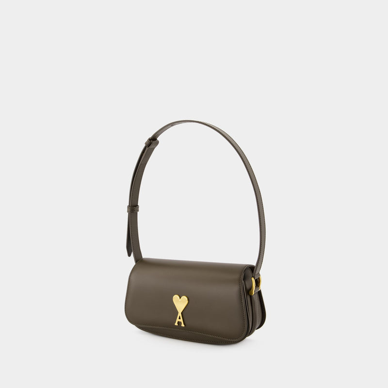 Paris Paris Shoulder Bag - AMI Paris - Leather - Olive