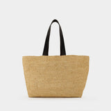 Shopping bag - AMI Paris - Raphia - Neutral