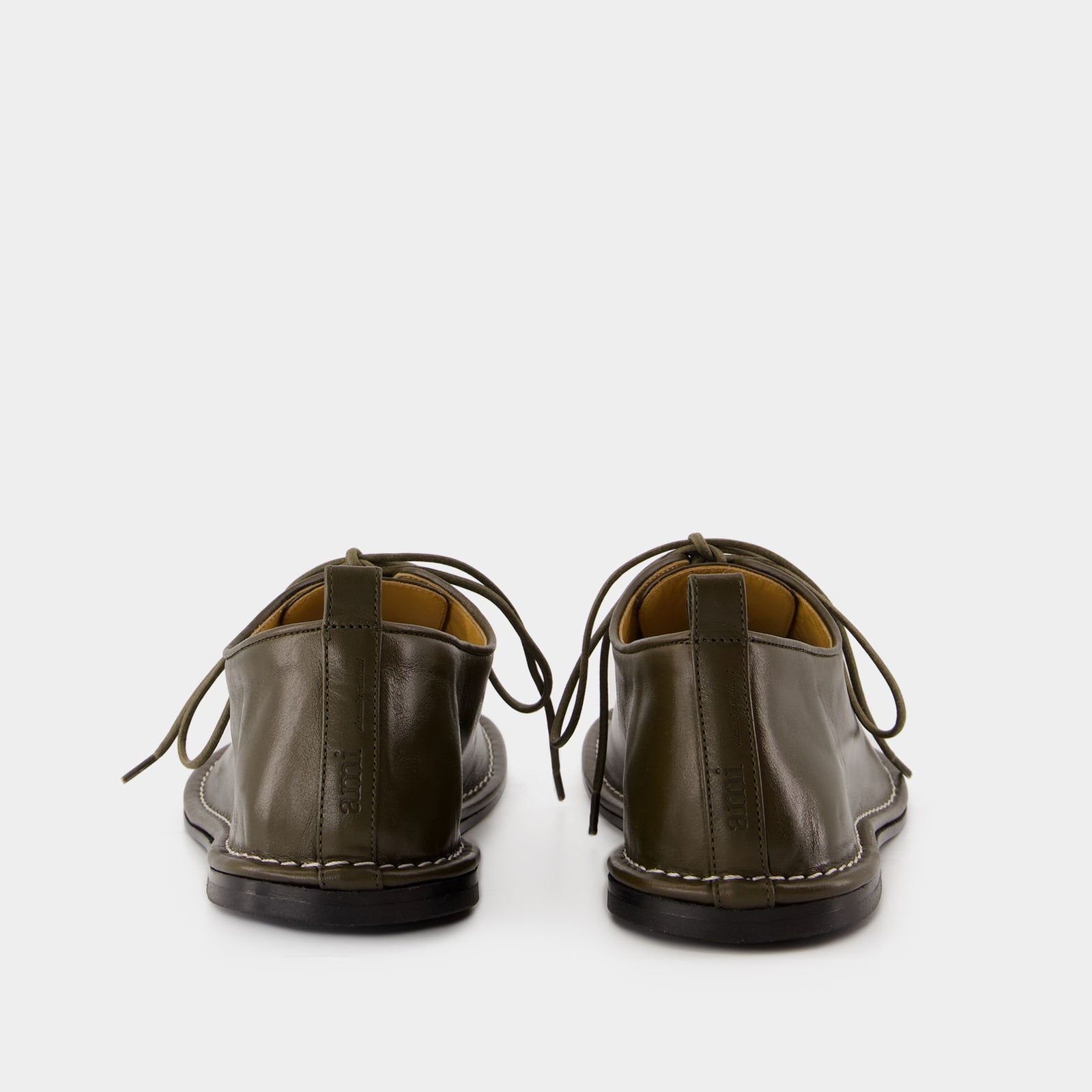 One Cut Derbies - AMI Paris - Leather - Khaki