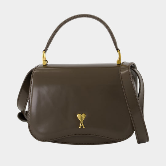 Paris Paris Handbag - AMI Paris - Leather - Khaki