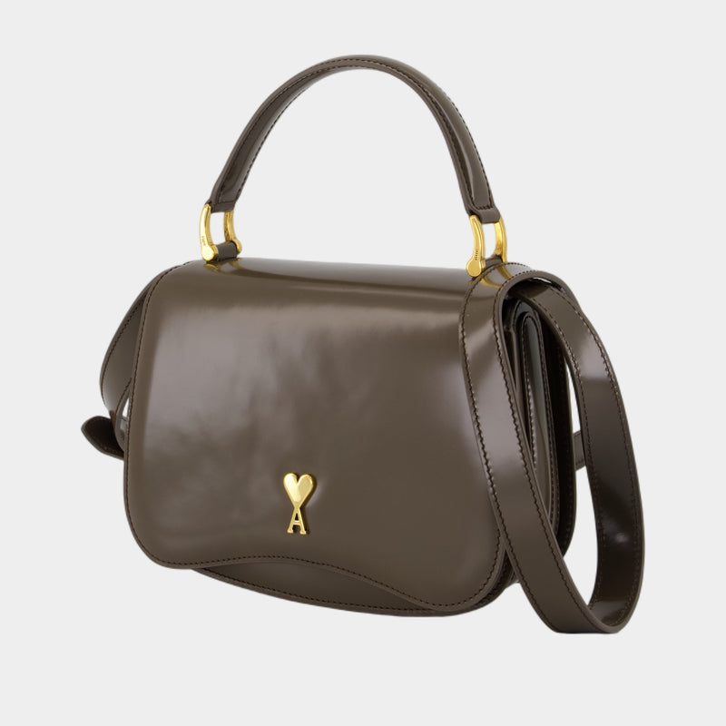 Paris Paris Handbag - AMI Paris - Leather - Khaki