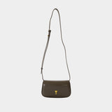 Sac À Bandoulière Paris Paris - AMI Paris - Leather - Khaki