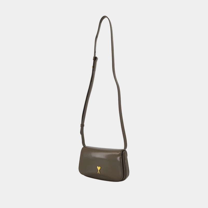 Sac À Bandoulière Paris Paris - AMI Paris - Leather - Khaki