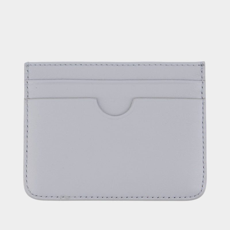 Card case - AMI Paris - Leather - Blue