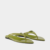 Pointed Toe Sandals - AMI Paris - Leather - Green
